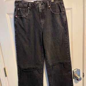 NWT Garage Shadow Black Wide Leg Jeans Size 11/30